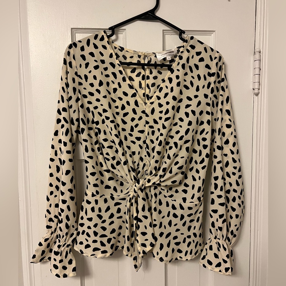 Black and white blouse